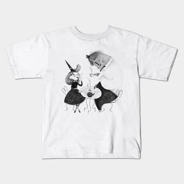 Tea Party! Kids T-Shirt by Gummy Illustrations